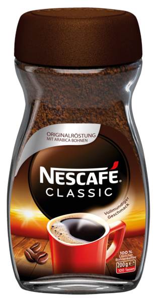 Nescafé Classic, löslicher Bohnenkaffee, klassischer Geschmack, 200 G/GL