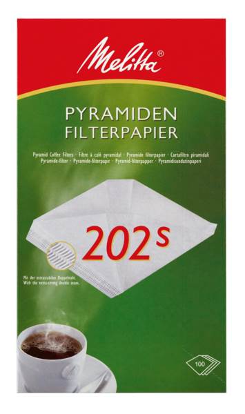 Melitta Pyramiden-Filterpapier SF 202 , 100 Stück, (14576) 1 PK