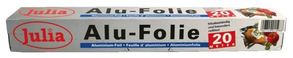 Julia Alufolie, 10,5my, 29,5cm breit, 20m lang, (A10876/A10877) 20 M/RO