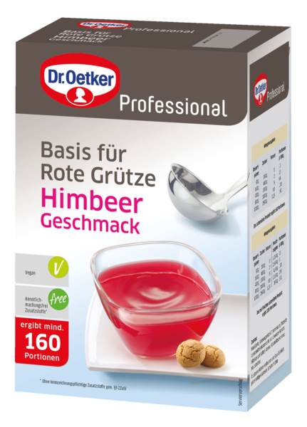 Dr.Oetker Professional Rote Grütze Himbeer, glatt, zum Kochen, (1-39-203012) 1 KG/FS