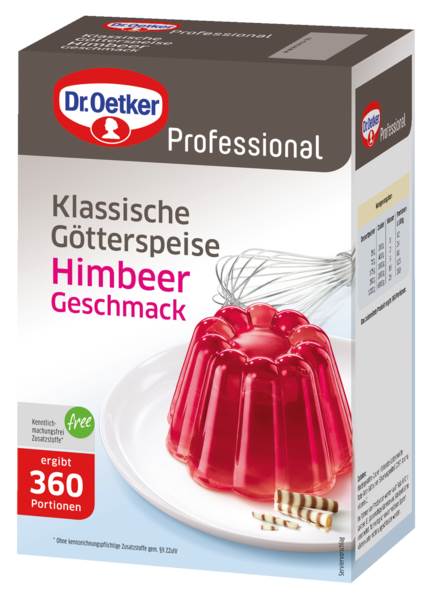 Dr.Oetker Professional Götterspeise Himbeer, zum Kochen, (1-39-203412) 1 KG/FS