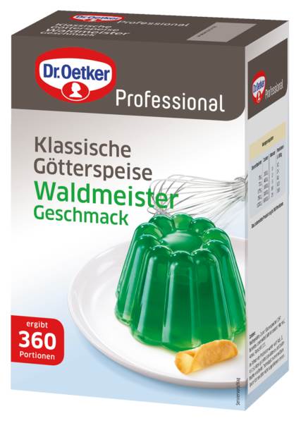 Dr.Oetker Professional Klassische Götterspeise Waldmeister-Geschmack, zum Kochen, (1-39-203452) 1 KG/FS