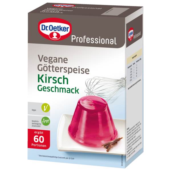Dr.Oetker Professional Götterspeise Kirsch, vegan, Instant, (1-39-252002) 1 KG/FS