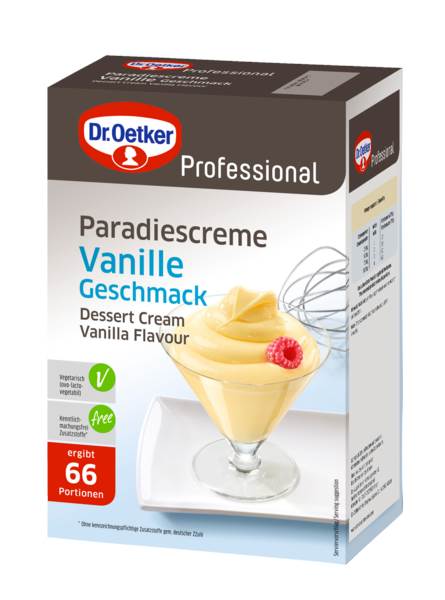 Dr.Oetker Professional Paradiescreme Vanille-Geschmack, ohne Kochen, (1-39-204613) 1 KG/FS