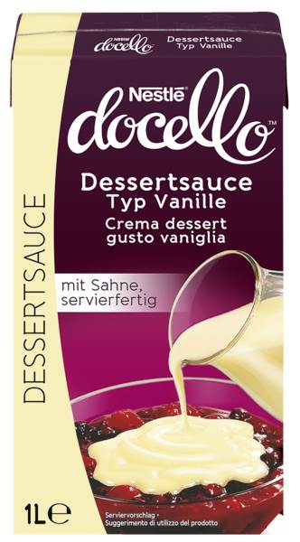 Nestlé docello Dessertsauce Typ Vanille, servierfertig, (11801873) 1 L/PK