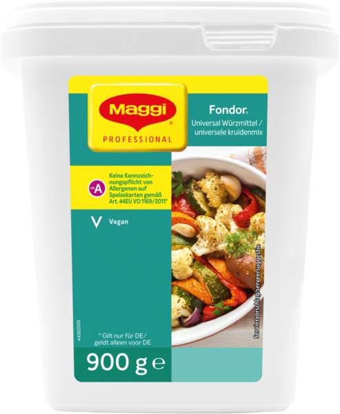 Maggi Professional Fondor Universal-Würzmittel (12332492) 0,9 KG/DS ohne kennzeichnungspflichtige Allergene, vegane Würzmischung