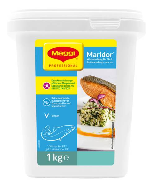 Maggi Professional Maridor Würzmischung für Fisch (12332512) 1 KG/DS ohne kennzeichnungspflichtige Allergene, vegan