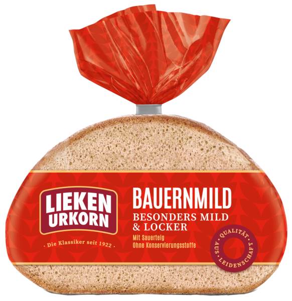 Lieken Bauernmild, Weizenmischbrot geschnitten, 0,5 KG/PK