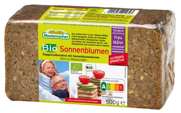 Mestemacher Bio Sonnenblumenbrot, geschnitten, 0,5 KG/PK