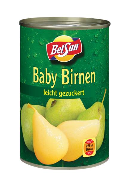 Gruszki Baby, z ogonkiem, 425 ML/PS