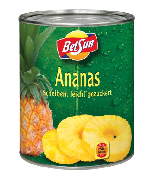 Ananas in Scheiben, ATG: 490g, 850ml, 850 ML/DS
