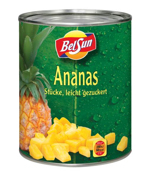 Ananas Stücke, ATG: 480g, 850ml, 850 ML/DS