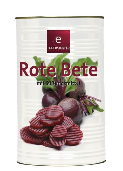 Eggerstorfer Rote Bete, in Scheiben, mit Süßstoff, ATG:2550g, 4250ml, 4250 ML/DS 1 BE = 250 g