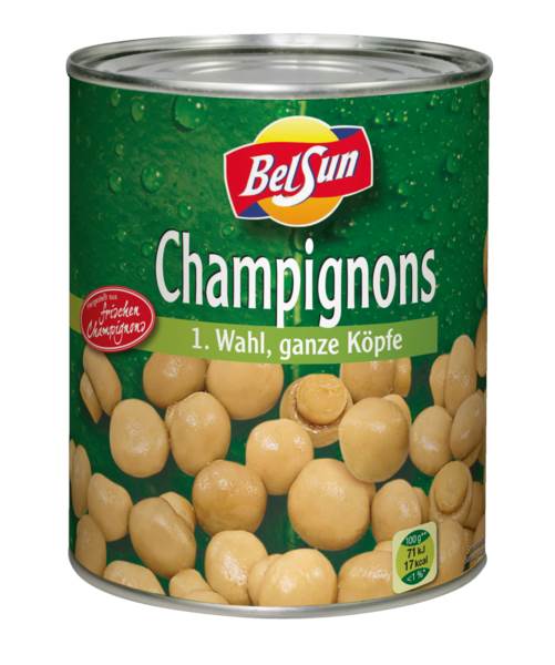 China Champignons, Köpfe, ATG: 460g, 850 ML/DS