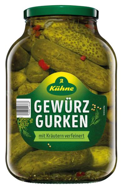 Kühne Gewürzgurken, ATG: 1380g, 2650 ML/GL