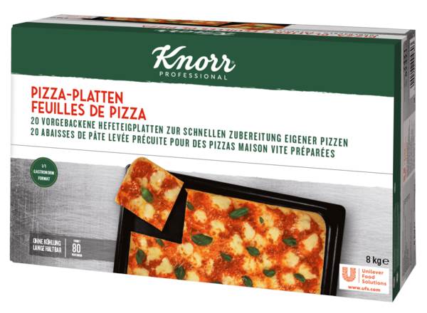 Knorr Pizza-Platten, Teigware, 8 kg, 48 x 28 cm, (7471) 20 ST/KT