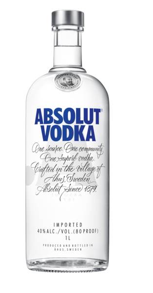 Absolut Vodka, 40%, 1 L/FL