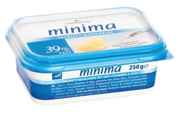 Minima Halbfett-Margarine 39% Fett, 250 G/BE