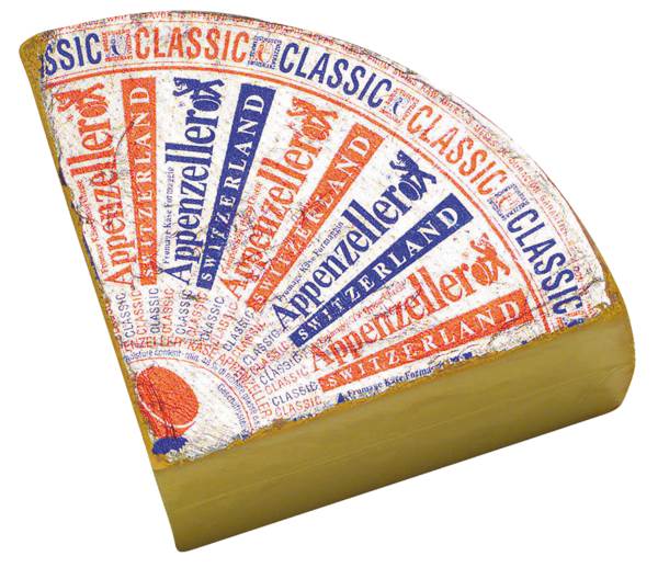 Schweizer Appenzeller, Schnittkäse, Kuhrohmilch, 48% Fett i. Tr., Schweiz, ca. 1,7 KG/ST