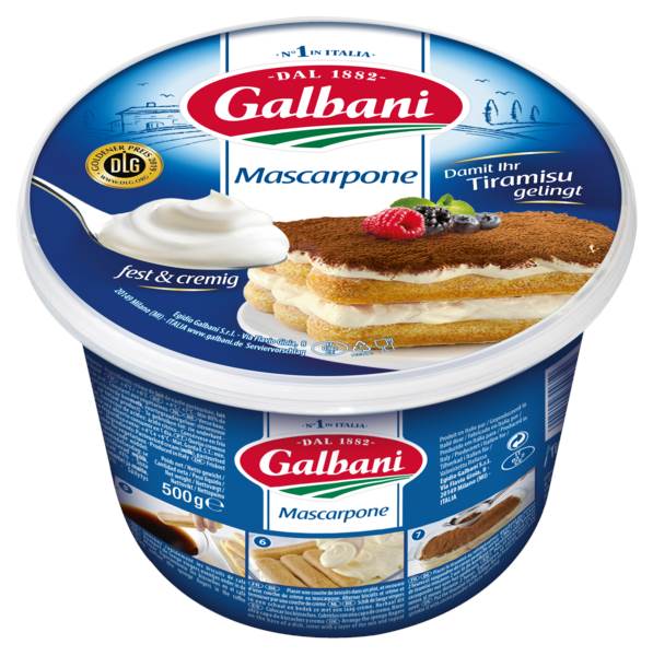 Galbani Mascarpone, 80% tłuszczu w s.m., z mleka krowiego, Włochy 500 GR/KU