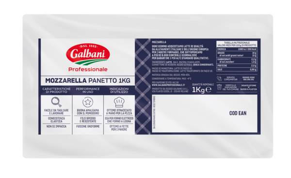 Galbani Mozzarella Stange, Kuhmilch, 48% Fett i.Tr., Italien, 1 KG/ST