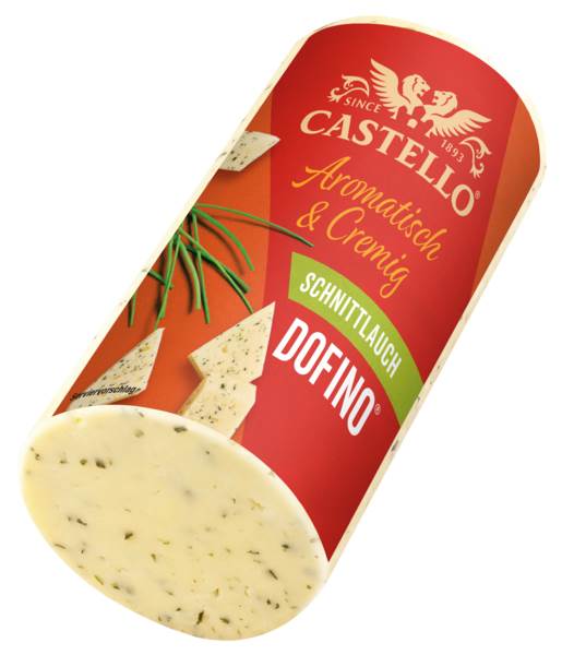 Arla Dofino Schnittlauchrolle, Schnittkäse, Kuhmilch, 55% Fett i. Tr., Dänemark, ca. 1,9 KG/ST