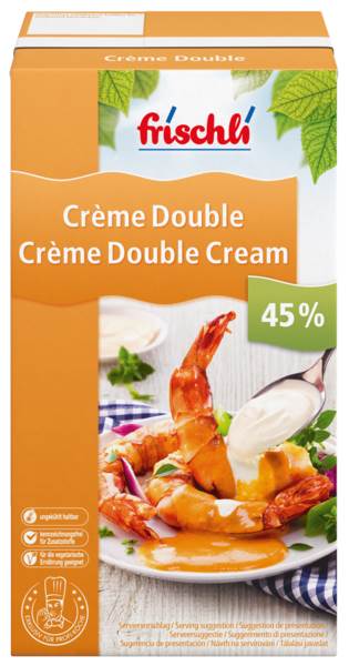 Frischli H-Creme Double, 45% Fett, stichfest, 1 KG/PK ungekühlt haltbar