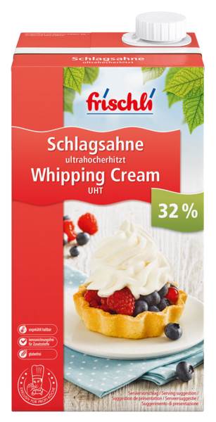 Frischli H-Schlagsahne, 32% Fett, 1 KG/PK ungekühlt haltbar