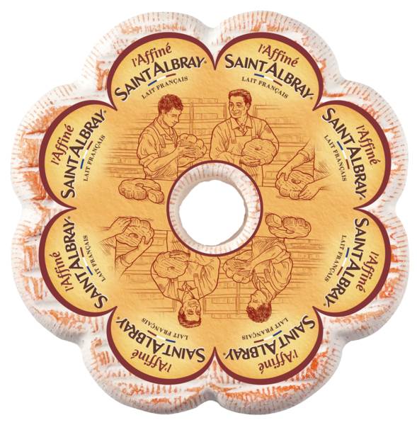 Savencia Saint Albray, Weichkäse, Kuhmilch, 56% Fett i.Tr., Frankreich, ca. 2,1 KG/ST aus pasteurisierter Milch, rot-weiße Rinde