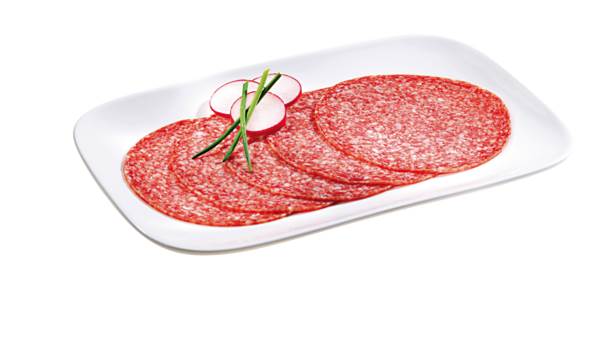 Star Culinar Salami 1a, Rohwurst, geräuchert, gefächert, ca. 48 Scheiben/Pk, 0,5 KG/PK Kaliber 90/95, nach dtsch.Rezeptur,