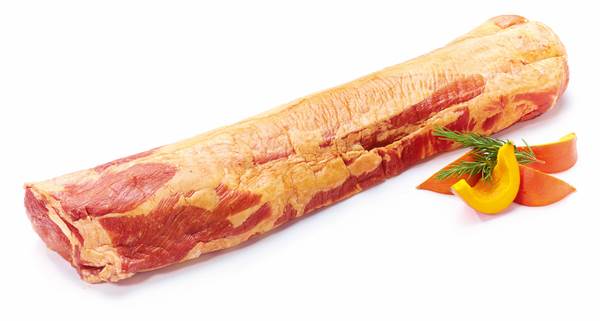Kasseler Lachsfleisch, Rücken ohne Knochen, ohne Kette, im Strang ca. 3,5kg 1 KG