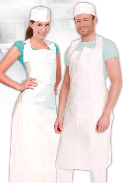 Mensch Herren Latzschürze, strapazierfähig und abwaschbar, Größe: 140x75 cm, 25 Stück, (231205) 1 PK