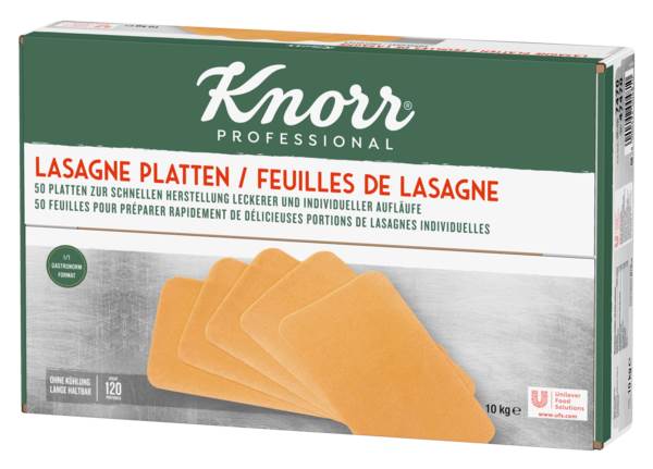 Knorr Lasagne-Platten, Teigware, 48 x 28 cm, (7470) 50 ST/KT