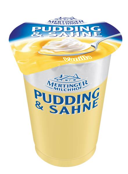 Mertinger Milchhof Pudding & Sahne, Vanilla, 3,1 % Fett, 125 G/BE