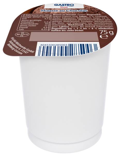 GASTRO frischli Mousse au Chocolat, 75 G/BE locker aufgeschlagen