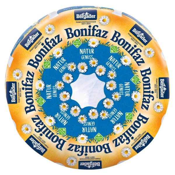 Bergader Bonifaz Naturgenuss, Weichkäse, Kuhmilch, 70% Fett i.Tr., Deutschland, ca. 1,2 KG/ST mit weißem Edelschimmel