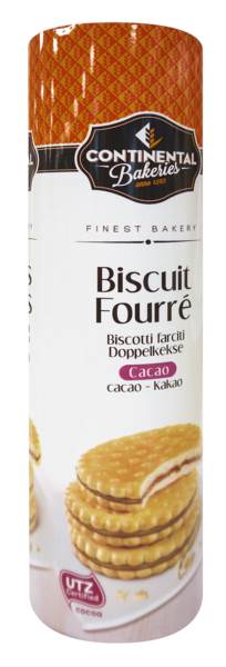 Continental Bakeries Sandwich Biscuits, Doppelkeks mit 29 % Kakaocremefüllung, 250 G/RO