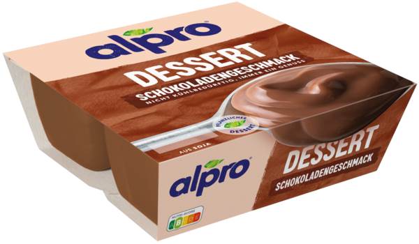 Alpro Sojadessert Schoko, 4x125g, 4 BE/PK
