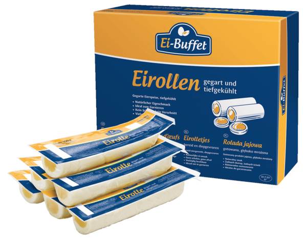 Eibuffet TK Eirolle, Eier aus Bodenhaltung, fix und fertig, bereits geschnitten, 300 G/ST ca. 37 Scheiben