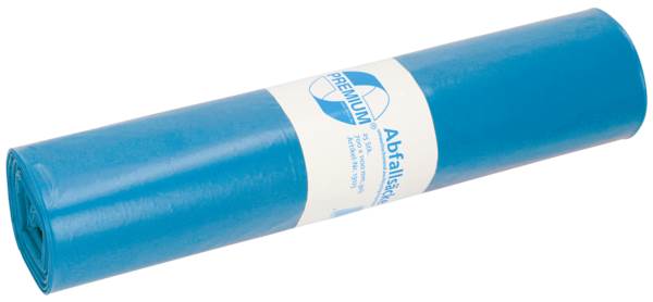 Deiss Premium-Müllsäcke, blau, 700x1100mm, 120 Liter, Typ 60, 38my, 25 Stück, (20013) 1 RO