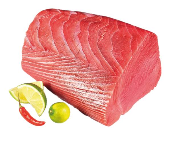 TK Thunfischfilet, Loin, ohne Haut, ohne Knochen, IQF, 10% Glasur, 1-5kg, 1 KG praktisch grätenfrei, Rückenfilet
