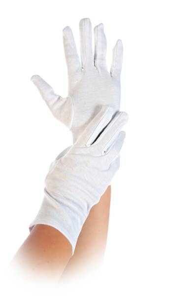 Mensch Baumwoll-Handschuh "Blanc", Gr. XL, 12 Paar, kochfest, (2711) 1 PK