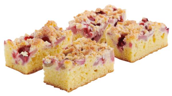 TK Pfalzgraf Rhabarber Erdbeerkuchen, 25x38cm, 2000 G/ST zu 20 Stück geschnitten