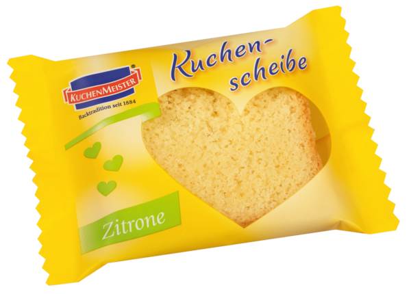 Kuchenmeister Zitronen Kuchenscheibe, 1er Portion à 25 g, 90 PO/KT