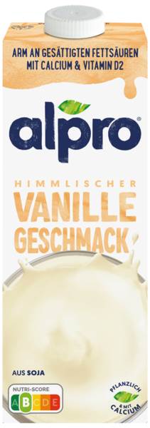 Alpro Soja Drink Vanille, 1 L/PK ungekühlt haltbar