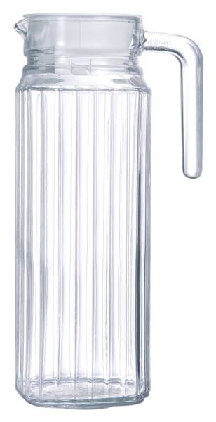 Luminarc Arcoroc Glaskrug "Quadro", eckig, mit Kunststoffdeckel, 1,1 Liter Inhalt, 1 ST