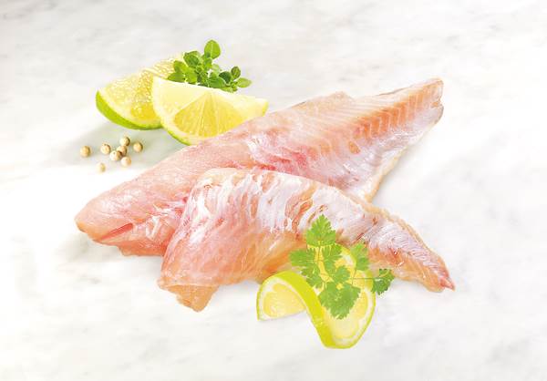 TK Rotbarschfilet, interleaved, ohne Haut, nicht grätenfrei, 120g+, 6 KG/PK 0-1% Glasur, Nettofüllgewicht: 24 kg (Kt), 6 kg (Pk),