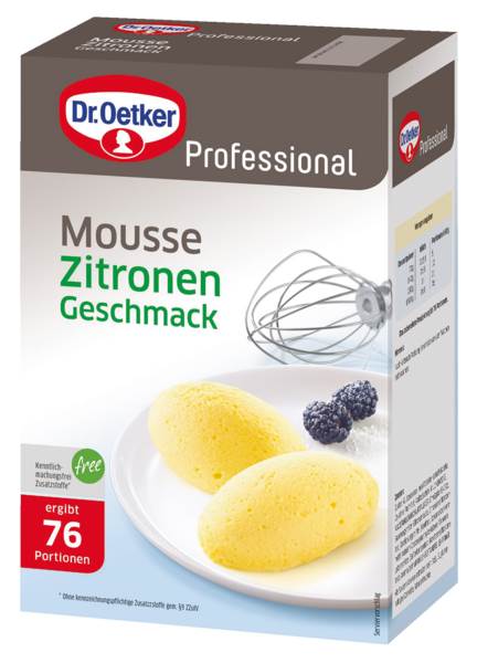 Dr.Oetker Professional Mousse Zitrone, ohne Kochen, (1-39-204360) 1 KG/FS
