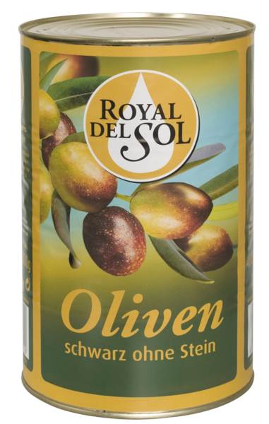 Black olives pitted, 4.048 kg 4250 ML/TN