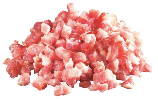 Woelke Przerośnięty boczek II, wędzony, kostka 8x8 mm, 2 KG/PR